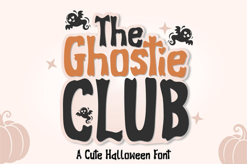 The Ghostie Club | Cute Halloween Font Font TonisArtStudio 