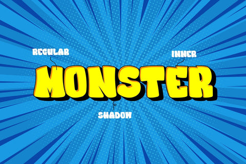The Giant Monster - 3d Display Font Font Mozzatype 