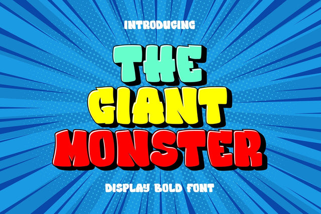 The Giant Monster - 3d Display Font Font Mozzatype 