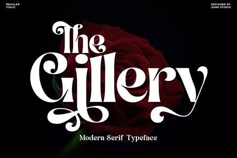 The Gillery - Modern Serif Typeface Font Zane Studio55 