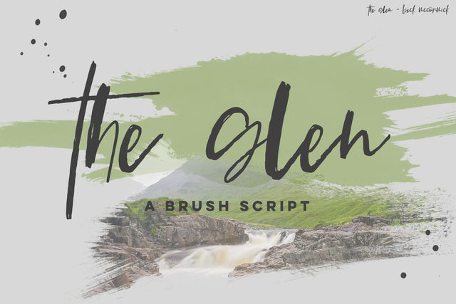 The Glen Brush Script Font Beck McCormick 