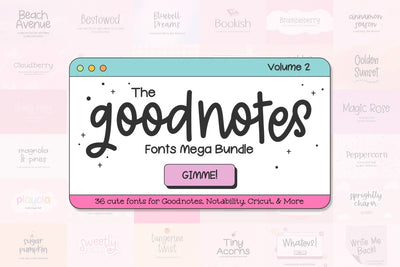 The Goodnotes Fonts Mega Bundle, Volume 2 Font Beck McCormick 