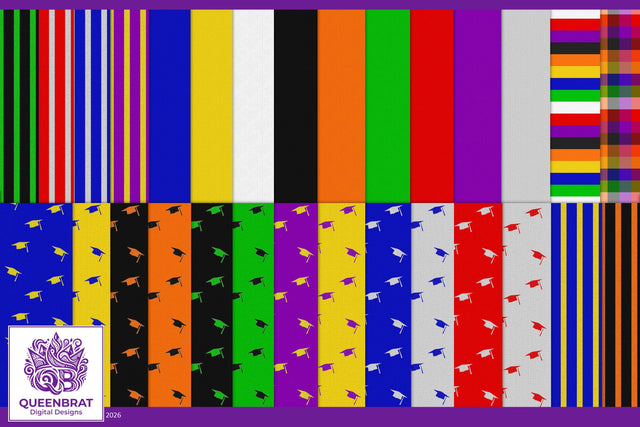 The Graduate Papers Digital Pattern QueenBrat Digital Designs 