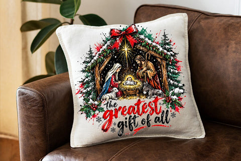 The Greatest Gift Nativity Christmas PNG SVG DesignDestine 
