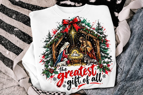 The Greatest Gift Nativity Christmas PNG SVG DesignDestine 