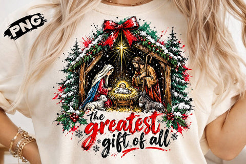 The Greatest Gift Nativity Christmas PNG SVG DesignDestine 