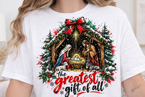 The Greatest Gift Nativity Christmas PNG SVG DesignDestine 
