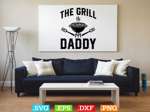 The Grill Daddy Shirt , Bbq Clipart, Grilling Clipart, Food Svg SVG Creativeart88 
