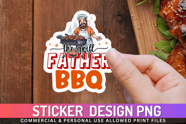 The grill father Sticker Design Sublimation Regulrcrative 
