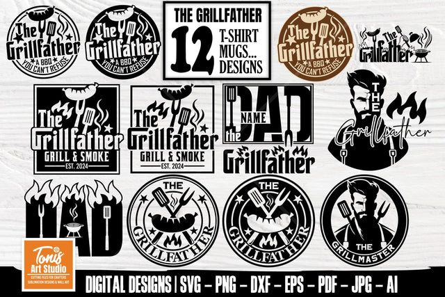 The Grillfather SVG | Grill Father SVG Bundle| Grill Master SVG SVG TonisArtStudio 