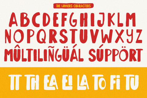 The Gunners - Rough Display Font Font Timur type 