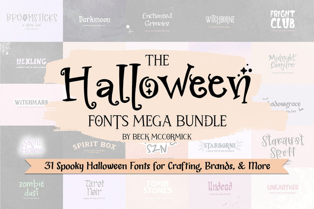 The Halloween Font Bundle Font Beck McCormick 
