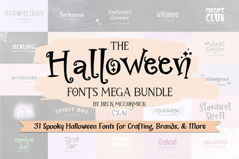 The Halloween Font Bundle Font Beck McCormick 