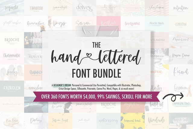 The Handlettered Font Bundle Font Beck McCormick 