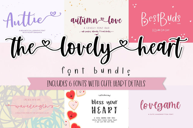 The Heart Font Bundle Font Beck McCormick 