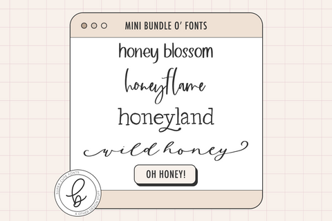 The Honey Font Mini Bundle Font Beck McCormick 