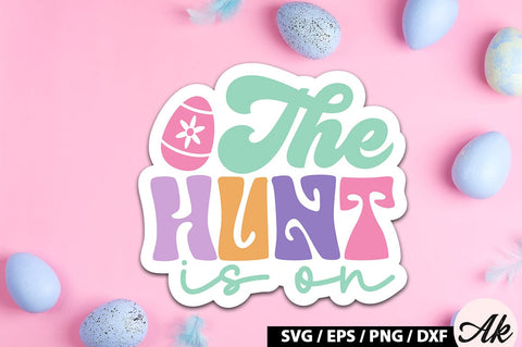 The hunt is on Retro Sticker SVG akazaddesign 