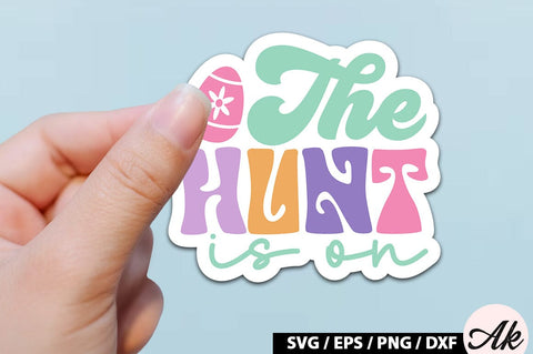The hunt is on Retro Sticker SVG akazaddesign 