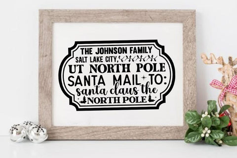 The johnson family salt lake city ut north pole santa mail to santa claus the north pole SVG Angelina750 