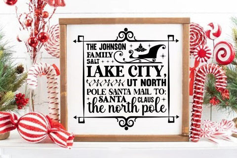 The johnson family salt lake city ut north pole santa mail to santa claus the north pole SVG Angelina750 