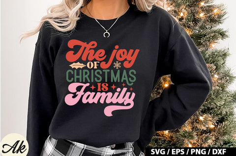 The joy of christmas is family Retro SVG SVG akazaddesign 
