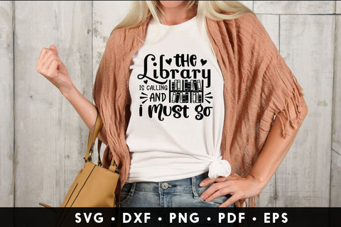 The Library is Calling and I Must Go, Reading Book Lover SVG SVG CraftLabSVG 
