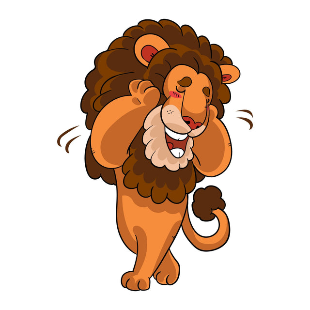 the lion shy vector. cartoon character SVG naemmiah021 