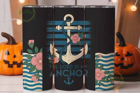 The Lord Is My Anchor 20oz Tumbler Wrap Sublimation PixelChick 