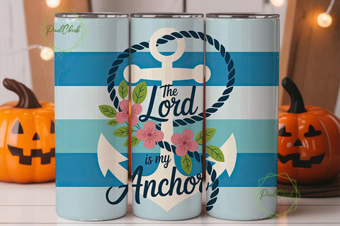 The Lord Is My Anchor 20oz Tumbler Wrap Sublimation PixelChick 