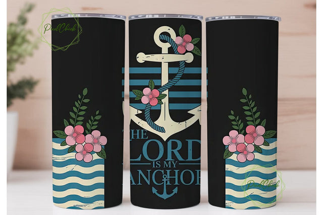 The Lord Is My Anchor 20oz Tumbler Wrap Sublimation PixelChick 