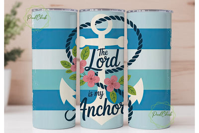 The Lord Is My Anchor 20oz Tumbler Wrap Sublimation PixelChick 