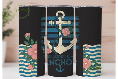The Lord Is My Anchor 20oz Tumbler Wrap Sublimation PixelChick 