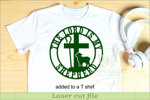 The Lord Is My Shepherd SVG Christian Cross Sheep Psalm 23 SVG APInspireddesigns 