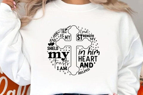 The Lord is my strength and my shield SVG Angelina750 