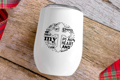 The Lord is my strength and my shield SVG Angelina750 