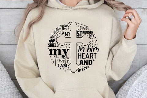 The Lord is my strength and my shield SVG Angelina750 