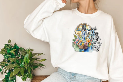 The lord is my strength and my song exodus 15:2 png sublimation design download, Christian png, Faith png, sublimate designs download Sublimation Jagonath Roy 