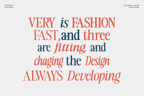 The Lumina Awesome Font Zane Studio55 