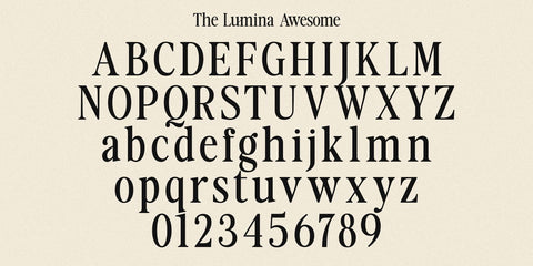 The Lumina Awesome Font Zane Studio55 