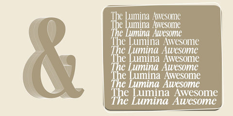 The Lumina Awesome Font Zane Studio55 