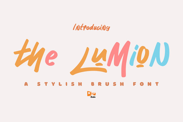 The Lumion – A Stylish Brush Font Font Dm Letter Studio 