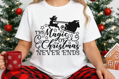 The Magic Of Christmas Never Ends| Christmas Santa SVG Cutting Files. SVG CosmosFineArt 