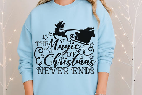 The Magic Of Christmas Never Ends| Christmas Santa SVG Cutting Files. SVG CosmosFineArt 