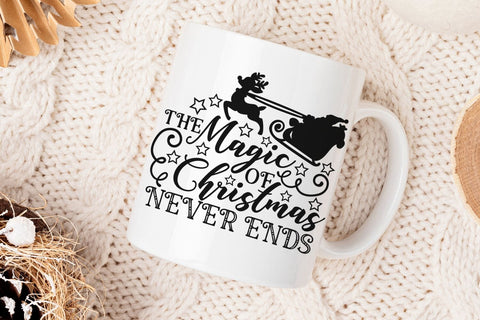 The Magic Of Christmas Never Ends| Christmas Santa SVG Cutting Files. SVG CosmosFineArt 