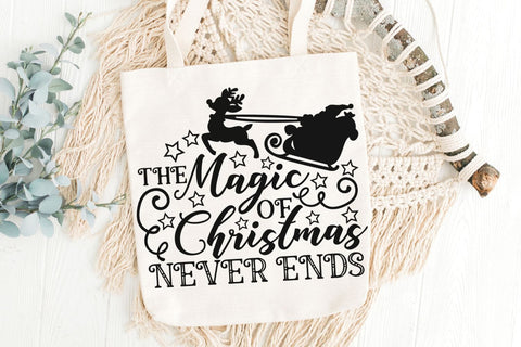 The Magic Of Christmas Never Ends| Christmas Santa SVG Cutting Files. SVG CosmosFineArt 