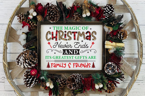 The Magic of Christmas Never Ends PNG Sublimation Sublimation CraftLabSVG 