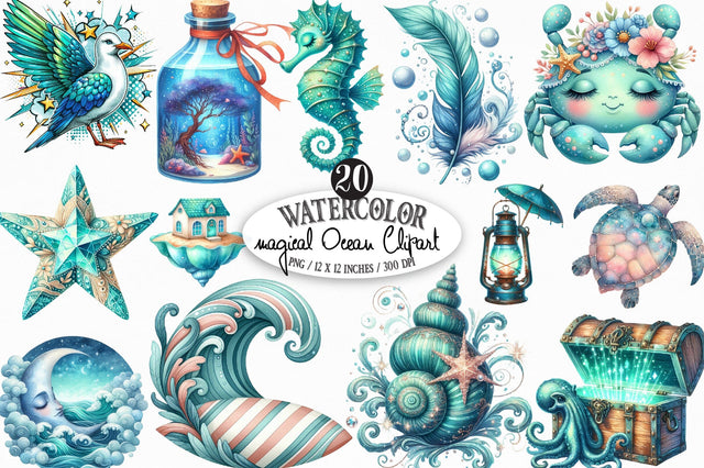 The Magical Ocean Sublimation Bundle Sublimation SVGista 