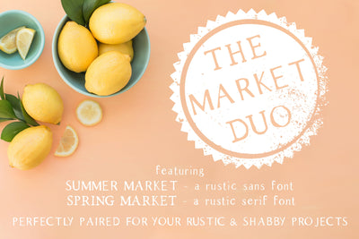 The Market Duo - Rustic Farmhouse Sans & Serif Font Beck McCormick 