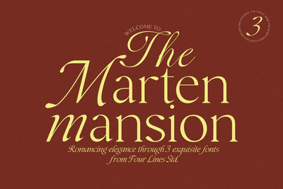 The Marten Mansion – Serif Font Font Four Lines Std. 