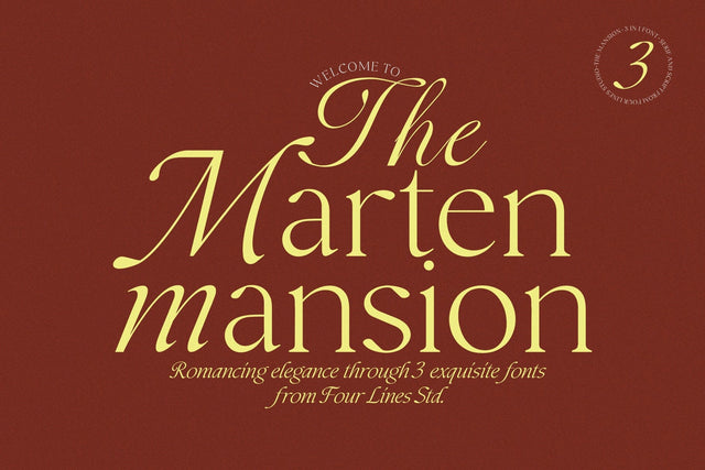 The Marten Mansion – Serif Font Font Four Lines Std. 